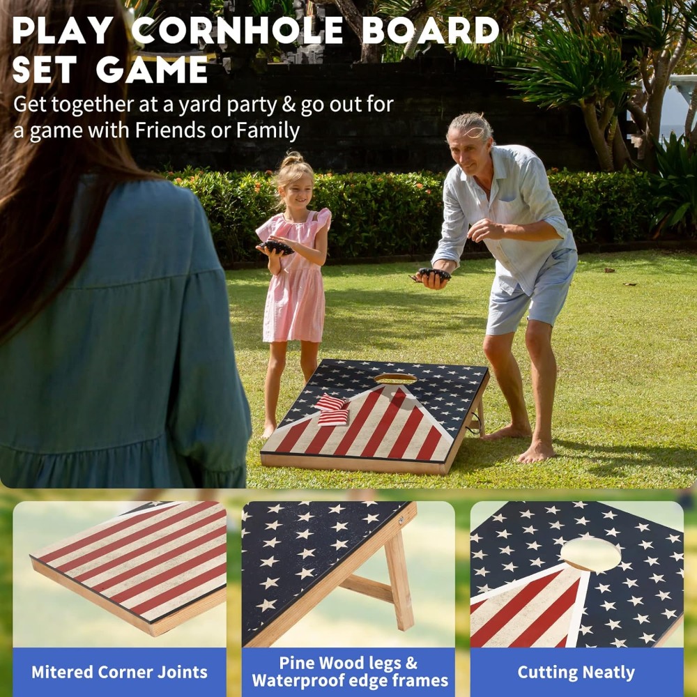 Cornhole Set, Corn Holes Outdo - Cornhole Board Set ulasan dan harga