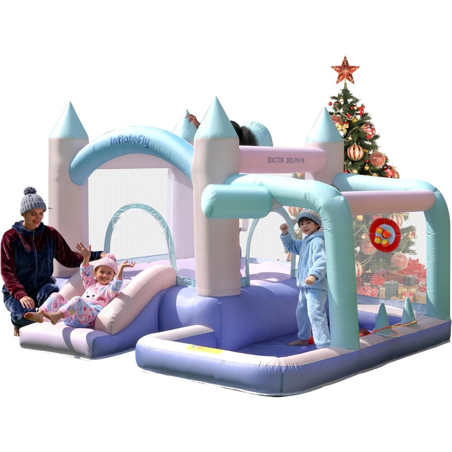 Inflatable Bounce House Slide  - Ring Toss Outdoor ulasan dan harga