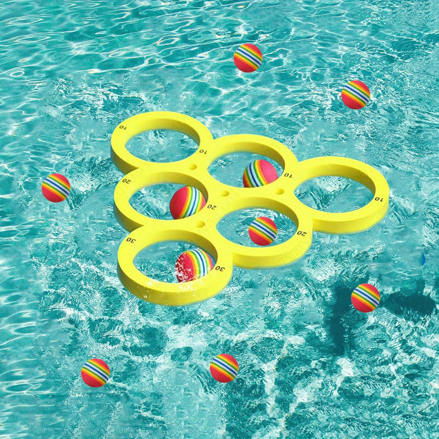 1+10pcs Swimming Pool Toss Gam - Limbo Game Set ulasan dan harga