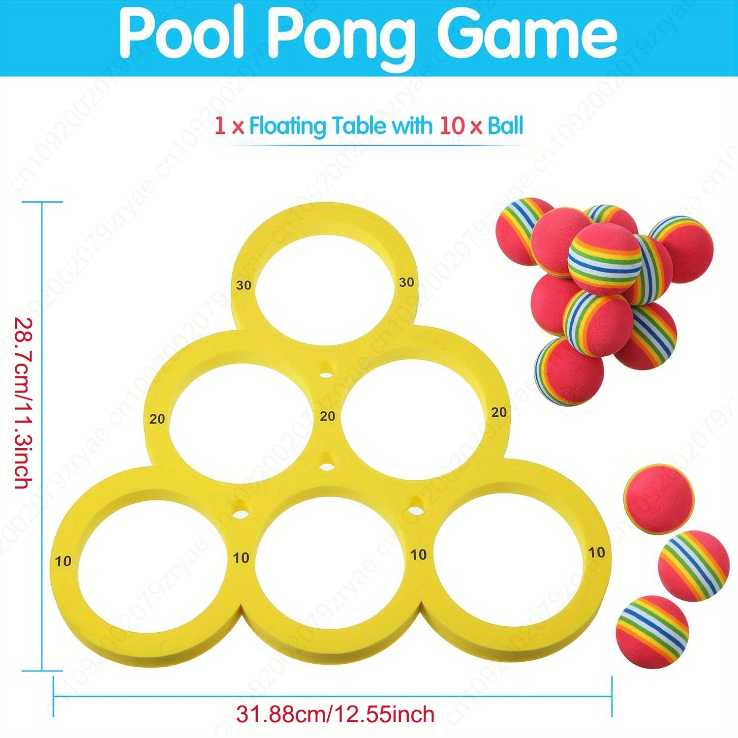 1+10pcs Swimming Pool Toss Gam - Limbo Game Set ulasan dan harga