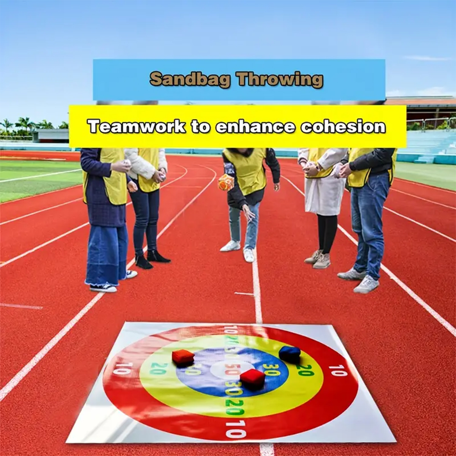 Set, throwing tray and sandbag - Limbo Game Set ulasan dan harga