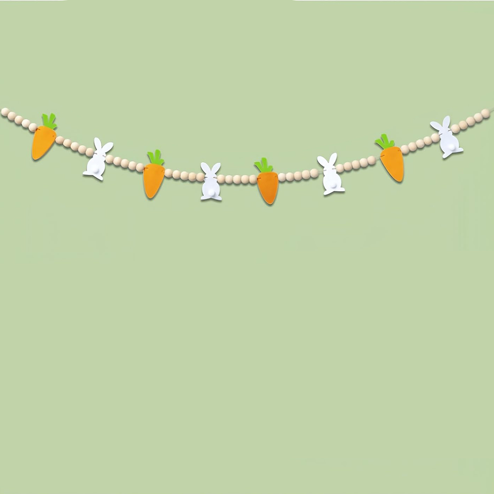 Bunny rabbit Carrot Garland ha - Party Games Easter Egg ulasan dan harga
