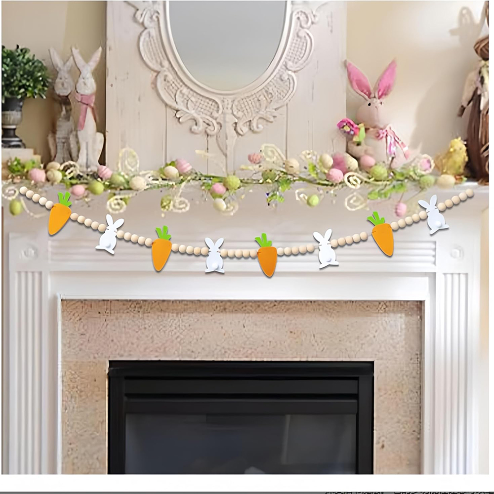 Bunny rabbit Carrot Garland ha - Party Games Easter Egg ulasan dan harga