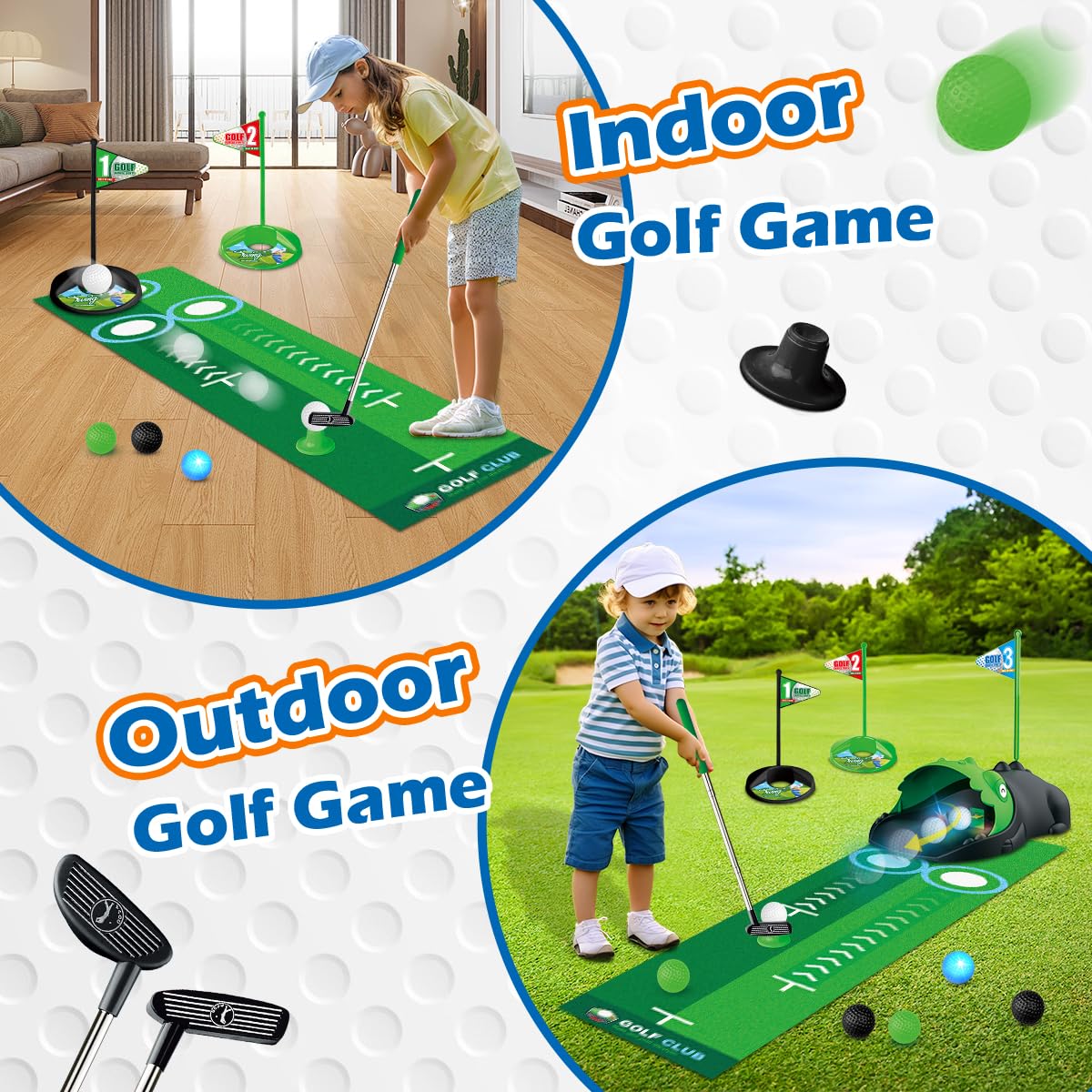 Kids Toy Golf Club Set with  L - Cornhole Board Set ulasan dan harga