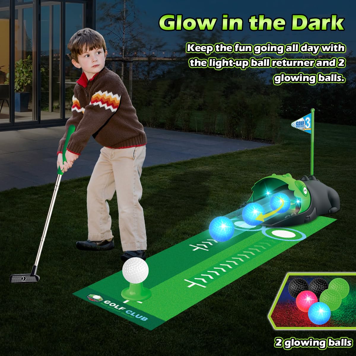 Kids Toy Golf Club Set with  L - Cornhole Board Set ulasan dan harga