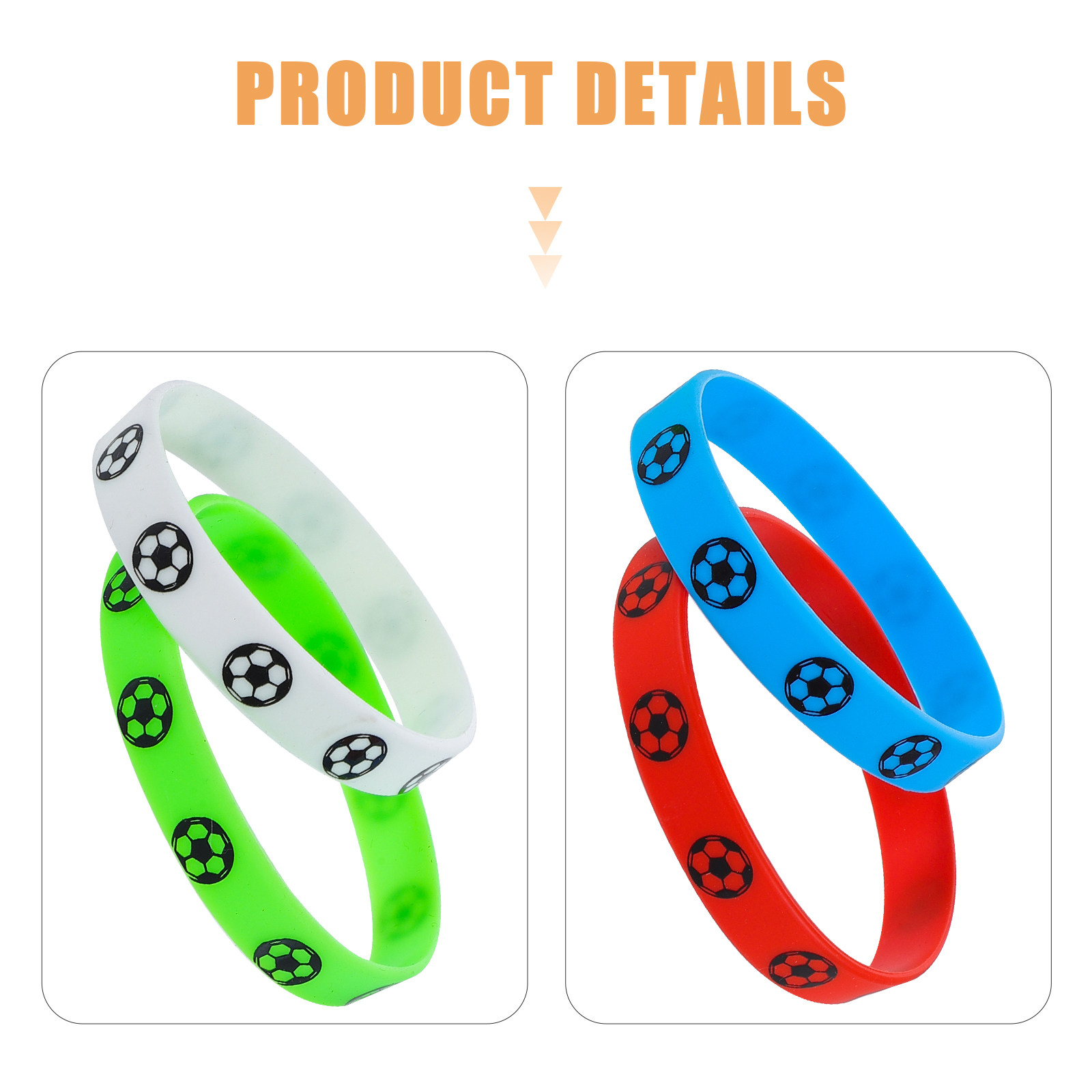 8Pcs Football Wristbands Silic - Party Games Android ulasan dan harga