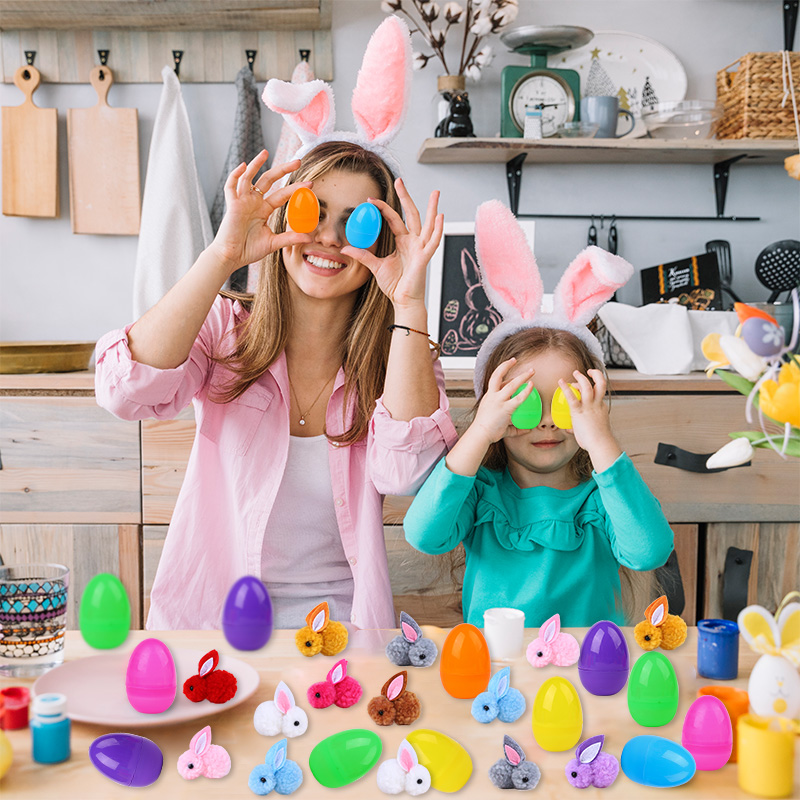 24Pcs Cute Easter Egg with Rab - Party Games Easter Egg ulasan dan harga