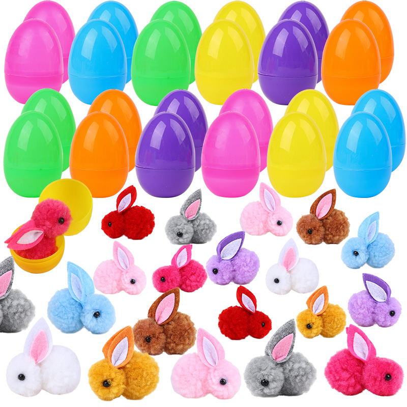 24Pcs Cute Easter Egg with Rab - Party Games Easter Egg ulasan dan harga