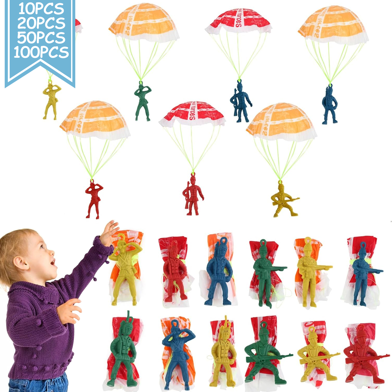 10/100pcs Parachute Toys for K - Party Games Graduation Ideas ulasan dan harga