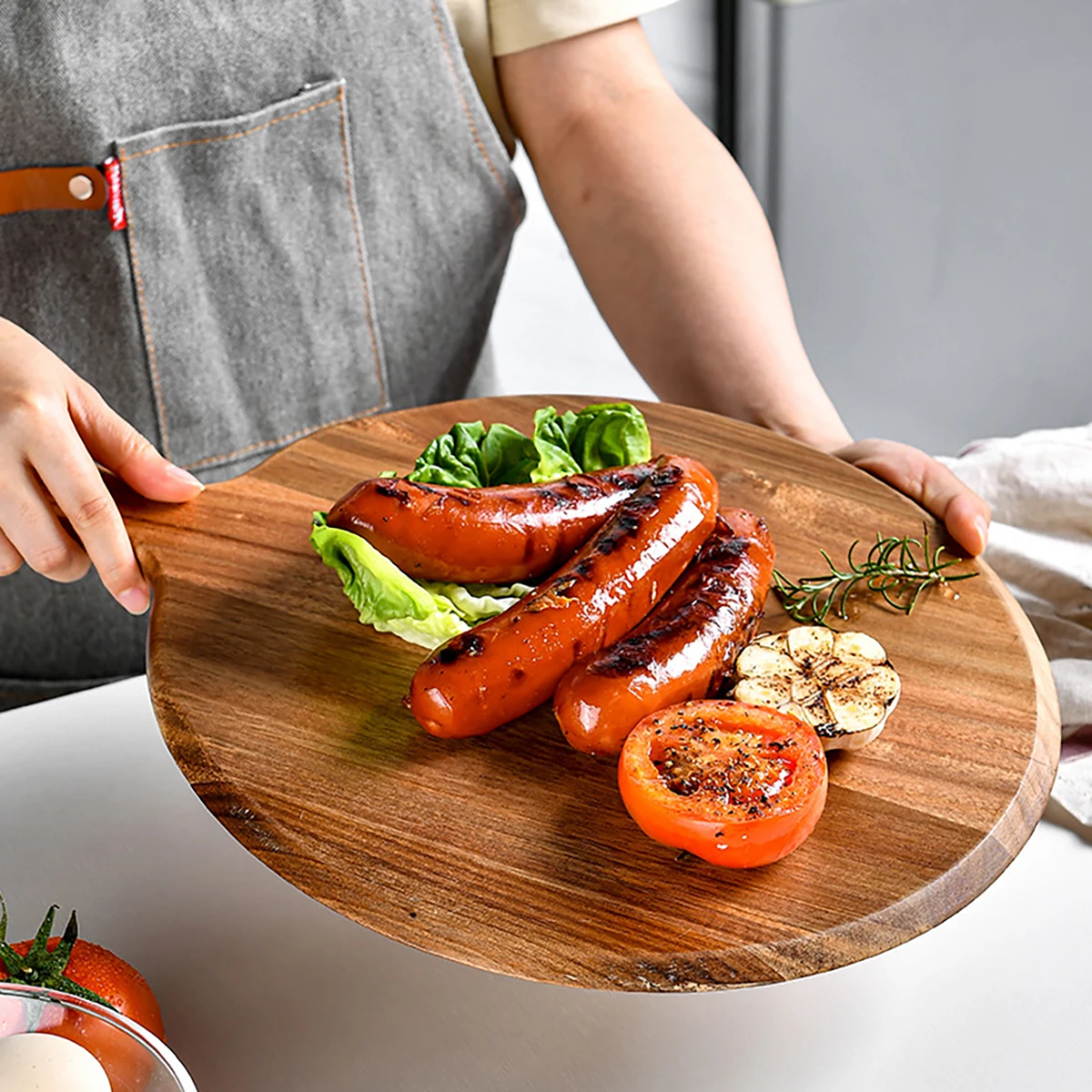 1Pc Wood Cutting Board Circula - Cornhole Board Set ulasan dan harga