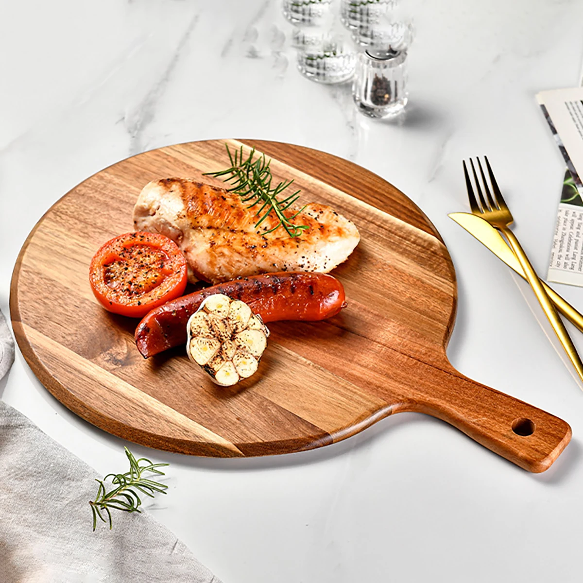 1Pc Wood Cutting Board Circula - Cornhole Board Set ulasan dan harga