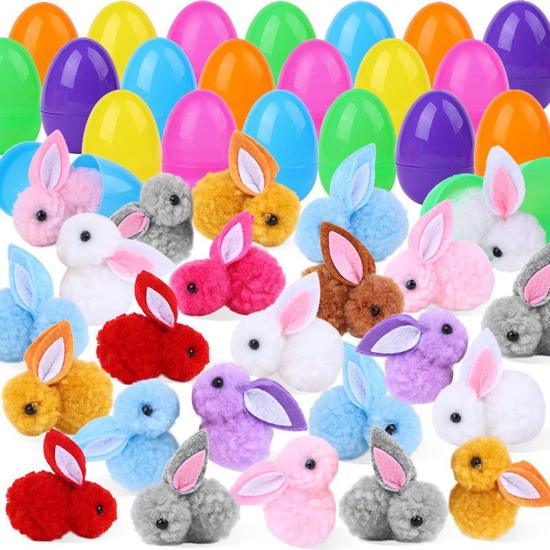 24/48Pcs Cute Easter Egg with  - Party Games Easter Egg ulasan dan harga
