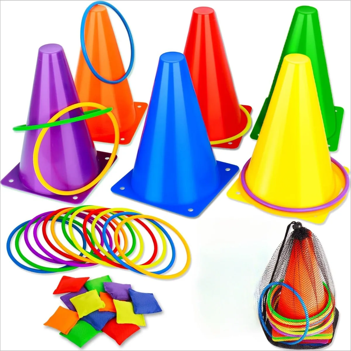 3 in 1 Soft Plastic Cones Bean - Cornhole Board Set ulasan dan harga