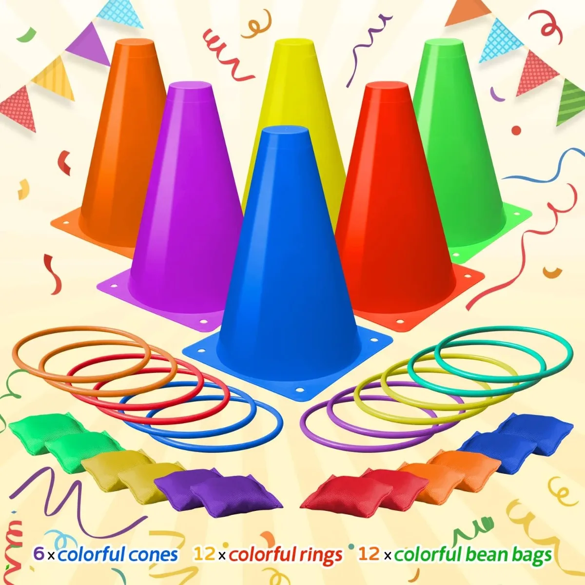 3 in 1 Soft Plastic Cones Bean - Cornhole Board Set ulasan dan harga